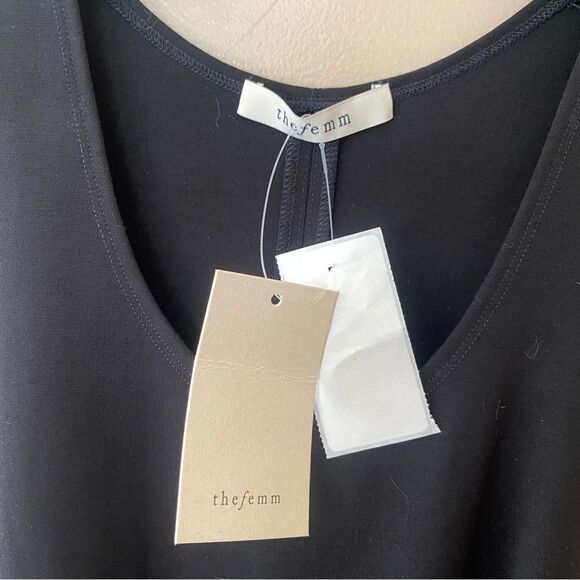 NWT The Femm Teresa Dress Black & White bubble skirt mini tank Revolve S - Picture 6 of 9